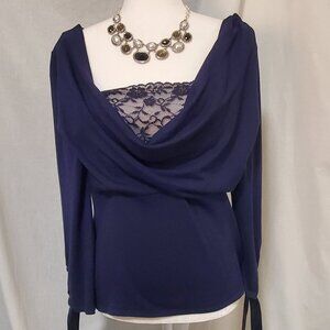 Carlisle Women's Blouse Navy Blue Large